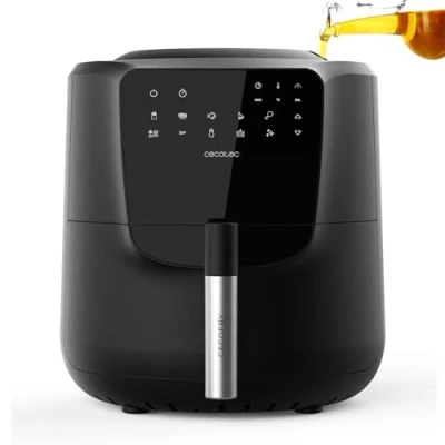 Abbildung von Cecotec Heißluftfritteuse ohne Öl 5,5 l mit Spray Air Fryer Cecofry Rain M. 1550 W, Automatisches und manuelles Sprühen, Touch Bedienfeld, Regulierbarer Thermostat, Selbstreinigung, 8 Menüs