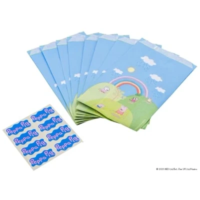 Abbildung von Dr. Oetker Papier Partytüten mit Sticker Peppa Wutz Perfekt für Kindergeburtstage oder als Geschenkverpackung Fans von Pig Praktisches Set: 16 Stück
