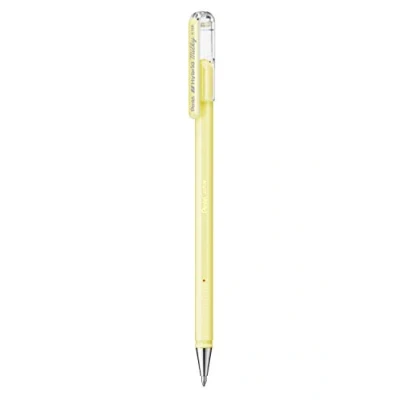 Abbildung von Hybrid Milky K108 PG Gel Tintenroller, pastell gelb, Strahlend auf Hellen und farbigen Papieren, Strichstärke 0, 4 mm