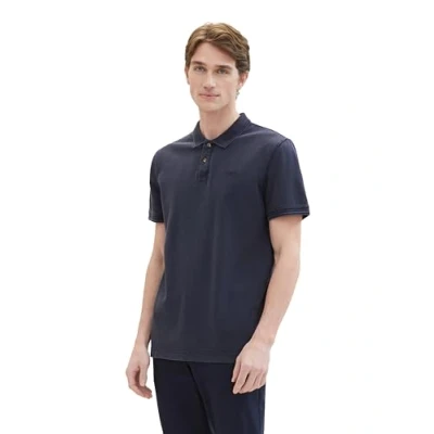 Abbildung von TOM Tailor MIT LOGO Stickerei Poloshirt, Herren, Größe: Large, Sky captain blue