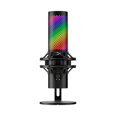 Abbildung von HyperX QuadCast 2 S USB Mikrofon für Streamer und Content Creators, 32 Bit Tiefe 192kHz Abtastrate, 100+ aRGB LEDs, PC Win11, Mac, Steam Deck, C Schwarz