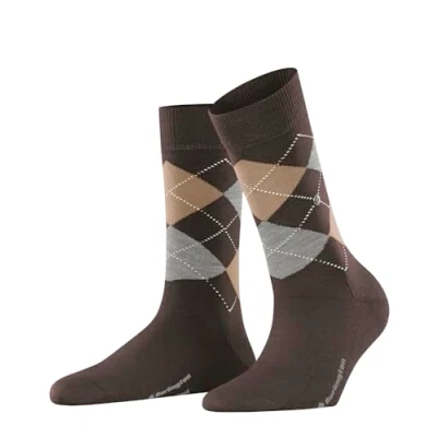 Abbildung von Burlington Marylebone Rautenmuster Onesize Socken, Damen, Größe: 36 41, Braun
