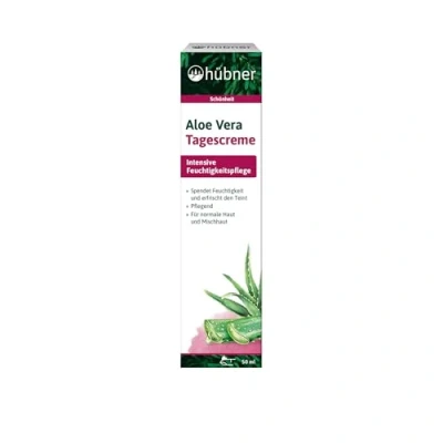 Abbildung von Aloe Vera TAGESCREME Für einen frischen Teint normale und Mischhaut Ideal bei trockener Haut Mit Panthenol Tägliche Feuchtigkeitspflege Vegan 50 ml