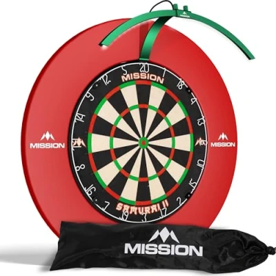 Abbildung von Mission Darts TOR100 Torus 100 Dartscheibe LED klappbar tragbar Reise Beleuchtungssystem (Metallic Grün)