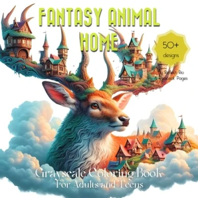 Abbildung von Fantasy Animal Home grayscale coloring Book: With whimsical houses, cities and unique architectures Suitable for Teens Adults Relaxation ... Homes book, Band 1)