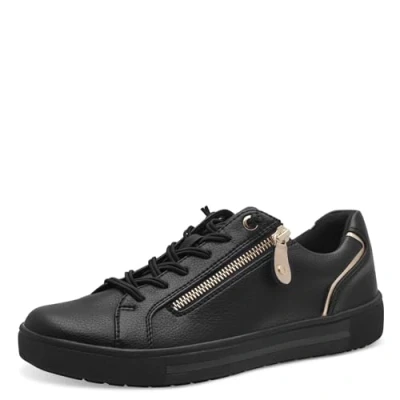 Abbildung von Jana Damen 8 23660 42 Sneaker, Schwarz Gold, 37 EU