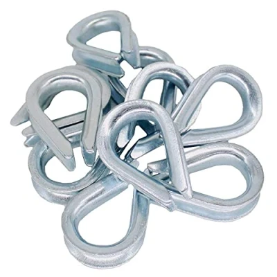 Abbildung von 10x Kausche 3mm DIN 6899 Form B Stahl verzinkt Drahtseil Zubehör Stahlseil Tauwerk Metall Kausch Seil Öse Seilkausche