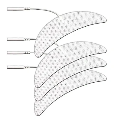 Abbildung von Prorelax Knie Elektrodenpads in Bananenform, weiß
