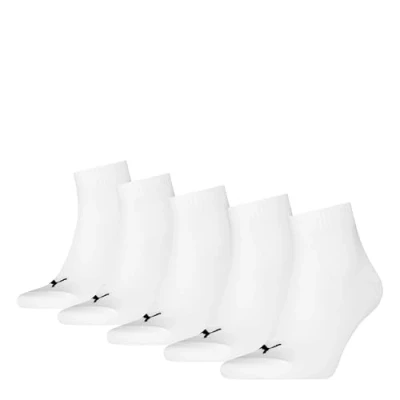 Abbildung von PUMA Unisex Plain Quarter, White New, 47/49 (5er Pack)