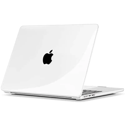 Abbildung von TECOOL Hülle Kompatibel mit MacBook Air M3 M2 13.6 Zoll 2022 2024 (A3113 A2681), Ultradünne Hartschale Schutzhülle Transparent Case, Kristallklar