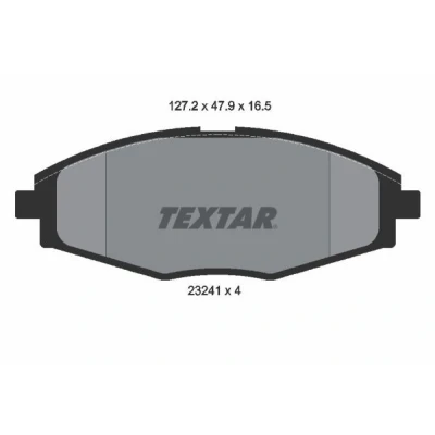 Abbildung von TEXTAR 2324102 Bremsbelagsatz nicht für Verschleißwarnanzeiger vorbereitet CHEVROLET: Matiz, DAEWOO: Matiz I Hatchback, Lanos Hatchback