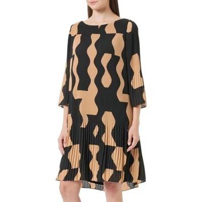 Abbildung von s.Oliver Black Label MIT Plisseefalten Freizeitkleid, Damen, Größe: 34, Schwarz