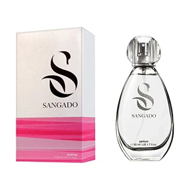 Abbildung von SANGADO Gardenia und Moschus Parfüm für Damen, 8 10 Stunden Langanhaltend, Luxuriös Duftendes, Blumiges Chypre, Zarte französische Essenszen, Extra konzentriert (Parfüm), 50ml