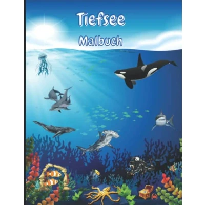 Abbildung von Tiefsee Malbuch: 40 Motive auf 80 Seiten. Malspaß für Jung und Alt