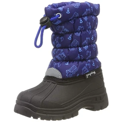 Abbildung von Playshoes Jungen Unisex Gefütterte Kinder Winterstiefel, Warme Innenfutter Schneestiefel, Blau, 26/27 EU