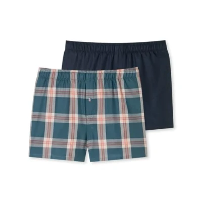 Abbildung von Schiesser 2PACK Boxershorts für Kinder, Größe: 140, Blau beige orange