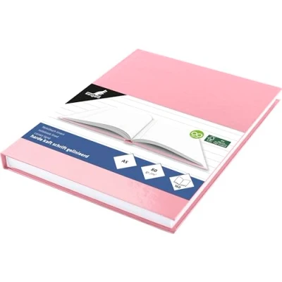 Abbildung von Kangaro Schulheft A5 line hard cover pastellrosa, 80 Blatt, Gramm