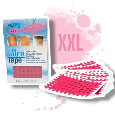 Abbildung von Gittertape XXL AcuTop, 20 Stück, Akupunktur Pflaster (Pink)