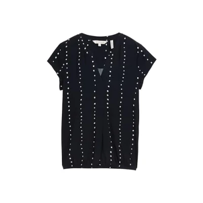 Abbildung von TOM TAILOR Damen 1045238 Bluse, 38063 Navy Dot Print, 44 EU