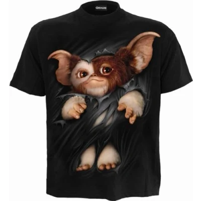 Abbildung von WB Studio Gremlins Gizmo Front Print T Shirt Schwarz M