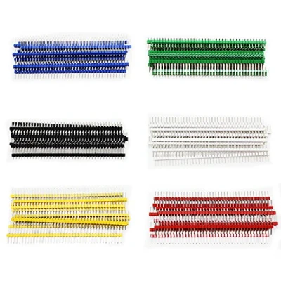 Abbildung von Aussel 6 Farben 2,54mm Breakable Pin Header PCB Board Einreihige 40Pin Steckerleiste für Arduino Shield Pack von 60 (PIN 6C 60PCS)