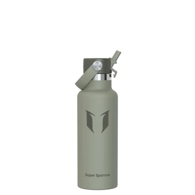 Abbildung von Super Sparrow Trinkflasche Edelstahl Ultraleicht Thermobecher 500ml Standardmund Stroh Deckel BPA Frei Thermoskanne, Thermosflasche für Sport, Travel, Schule, Outdoor