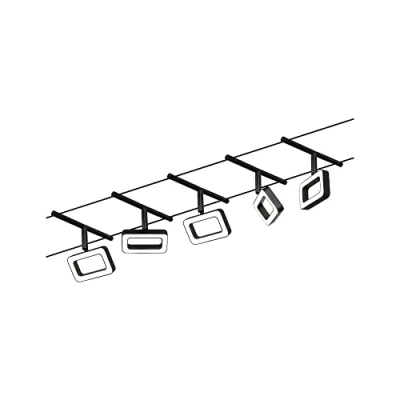 Abbildung von Paulmann Frame LED Seilsystem 5fl. schwarz matt