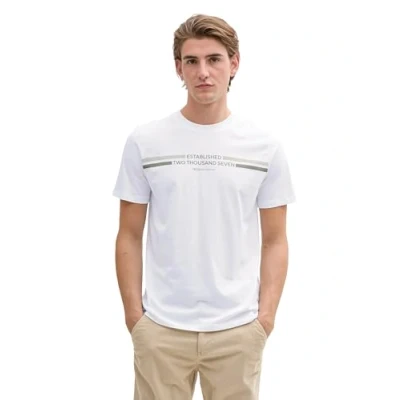 Abbildung von Tom Tailor T Shirt mit Logo Print, Tarmac Grey, XXXL