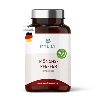 Abbildung von MYLILY® Mönchspfeffer Maca &amp; Kapseln Agnus Castus Fem Mineralien Mit Eisenkraut, Bockhornkleesamen Vitamin B6 Neues Design Reicht für 1,5 Monate
