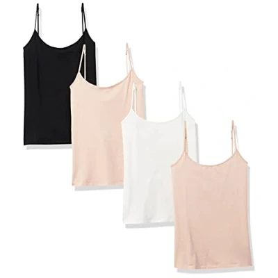 Abbildung von Amazon Essentials Damen Mieder mit schmaler Passform, 4er Pack, Beige/Weiß/Schwarz, S
