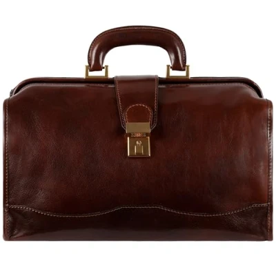 Abbildung von Time Resistance Leder Arzttasche Arztkoffer Doktortasche Aus 100% Echtleder Aktentasche für Ärzte Businesstasche