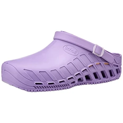 Abbildung von Scholl Clog Evo Hochleistungs Sanitär Clogs für Damen und Herren Ultraleicht, Bequem Atmungsaktiv, mit Rutschfester Sohle, Herausnehmbarer Memory Einlegesohle Drehbarem Riemen