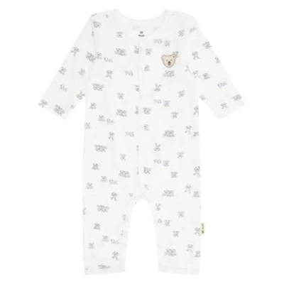 Abbildung von Steiff Langarm Wellness Pyjama für Kinder, Größe: 56, Bright white
