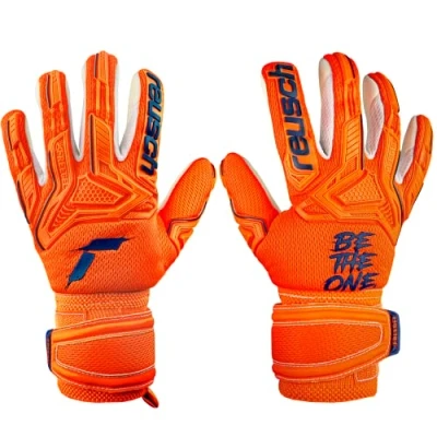Abbildung von Reusch Torwarthandschuh für Kinder, Größe: 5, Shocking orange blue