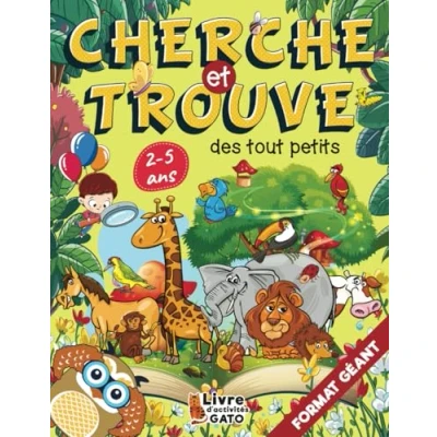 Abbildung von Cherche et Trouve des tout petits géant 2 5 ans: Livre d&#039;activité maternelle moyenne section petite grande pour enfants de ans 3 ... ans. animaux Grand format
