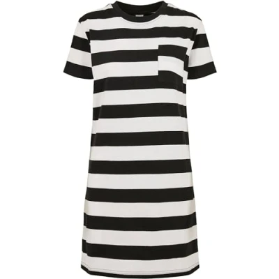 Abbildung von Urban Classics Stripe BOXY Jerseykleid, Damen, Größe: Medium, Black white