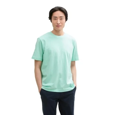 Abbildung von TOM Tailor MIT Struktur Tshirt basic, Herren, Größe: Medium, Bright mint green