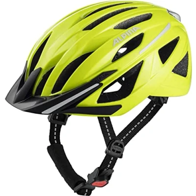 Abbildung von ALPINA HAGA Stoßabsorbierender, Sicherer &amp; Optimal Anpassbarer Urban Fahrradhelm Mit Integriertem LED Licht Für Erwachsene, be Visible Gloss, L (58 63 cm)