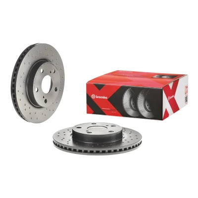Abbildung von BREMBO 09.A864.1X Bremsscheibe 275 22 5 gelocht/innenbel. beschichtet hochgekohlt TOYOTA: Auris Hatchback, Corolla X Saloon, XI Saloon