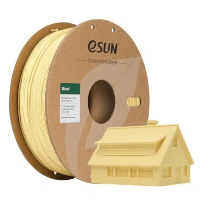 Abbildung von eSUN Holz PLA Filament, Farbe 3D Drucker Filament 1.75mm, Maßgenauigkeit +/ 0.05mm, 1KG Spule (2.2 LBS) Druck Materialien für (1kg, Farbe)