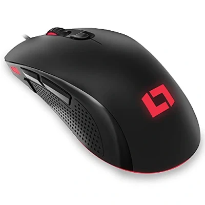 Abbildung von Lioncast ® LM60 Gaming Maus mit Kabel [PROGRAMMIERBARE Tasten] Mäuse für PC Beste MMO USB RGB Beleuchtung Schwarz Computer