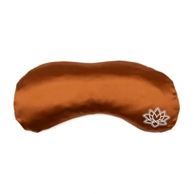 Abbildung von Bodhi Weiches Augenkissen mit Lavendel Leinsamen Füllung Augenmaske für Yoga, Entspannung &amp; Meditation Bezug aus Mako Satin oder Seide Wellness Zuhause (aus Seide/in bronze)