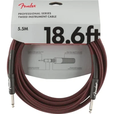Abbildung von Fender Kabel Professional Series, 5,5m red tweed
