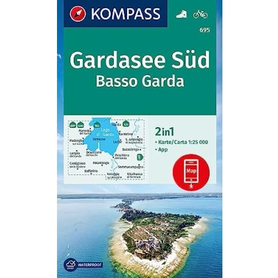 Abbildung von KOMPASS Wanderkarte 695 Gardasee Süd, Basso Garda 1:25.000: 3in1 inklusive Karte zur offline Verwendung in der App. Fahrradfahren. Skitouren. Langlaufen.