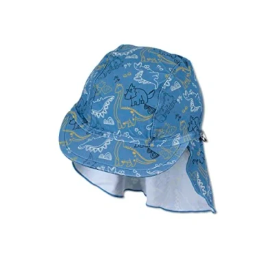 Abbildung von Sterntaler Unisex Kinder Badeschirmmütze mit Nackenschutz Schirmmütze Dino UV Schutz 50+ blau, 43