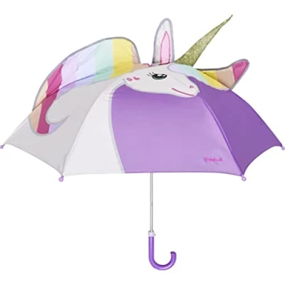 Abbildung von Playshoes Stockschirm mit kindgerechtem Mechanismus Unisex Kinder,3D Einhorn,original
