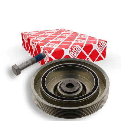 Abbildung von febi BILSTEIN 33809 Kurbelwellenriemenscheibe 6PK 153 5 mit Schraube Plus PEUGEOT: Partner I Van