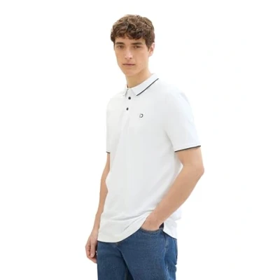 Abbildung von TOM Tailor Denim Poloshirt white, Herren, Größe: Medium, White