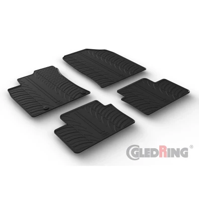 Abbildung von Gledring 0622 Fußmattensatz Gummi vorne und hinten 4 schwarz 750mm 550mm KIA: Ceed III Sportswagon