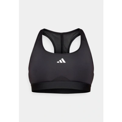 Abbildung von adidas Performance Powerreact BRA Sportbh mit mittlerer Stützkraft, Damen, Größe: XS, Black